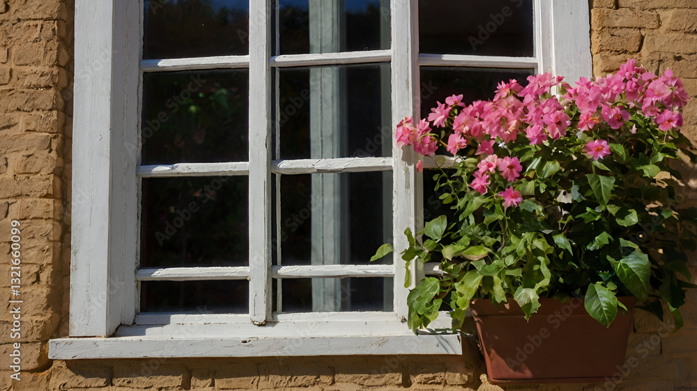 window with flowers window with flowers