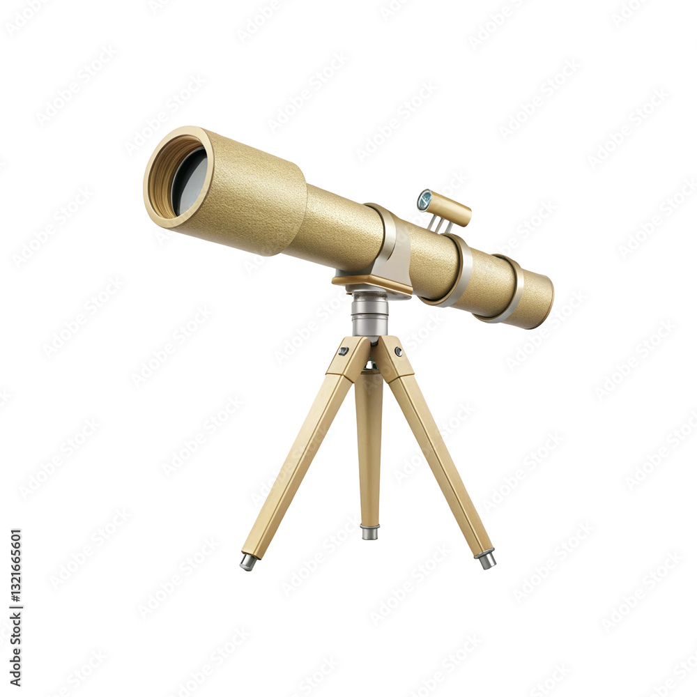 Cardboard telescope illustration isolated on a transparent background Cardboard telescope illustration isolated on a transparent background