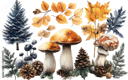 christmas decoration with pine cones