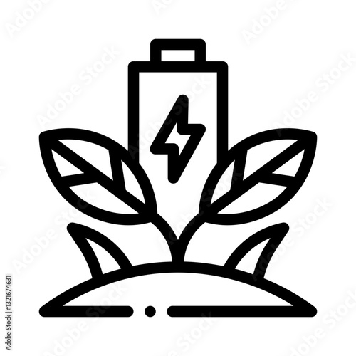 biomass line icon