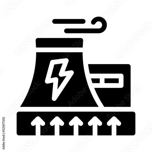 geothermal energy glyph icon