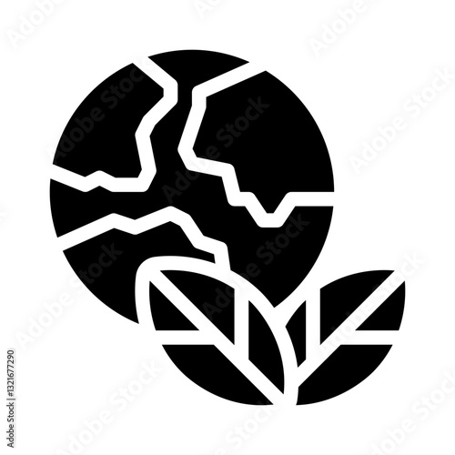 renewable energy glyph icon