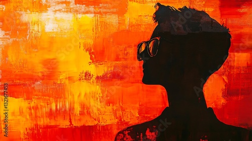 Stylish Silhouette of Person in Sunglasses - Urban Cool Street Style Concept