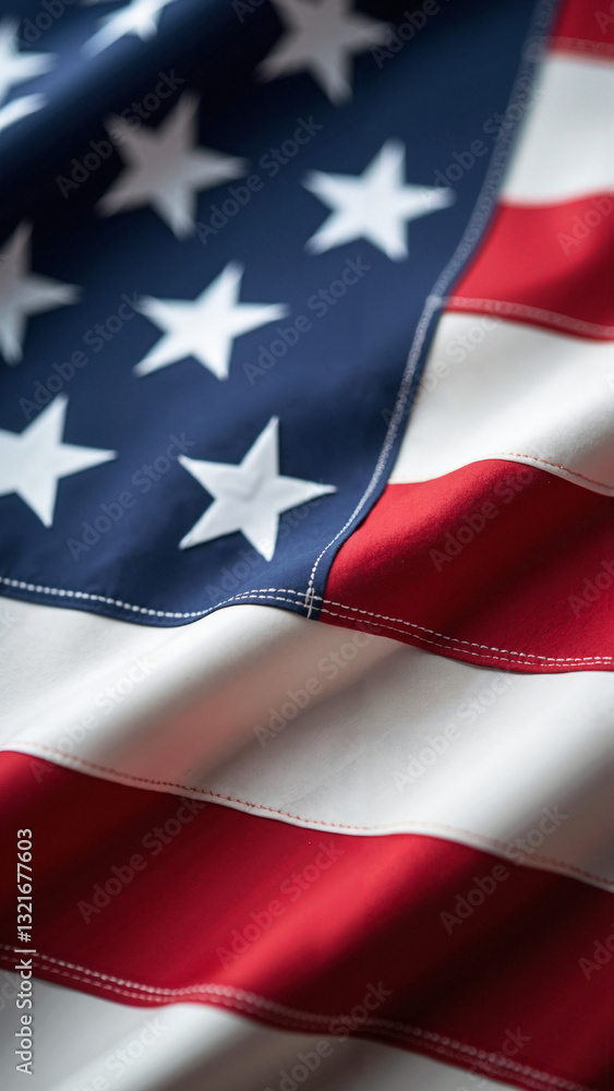 Close-up of American Flag Isolated on Transparent Background, Perfect for Promotional Materials and Editorial Content Close-up of American Flag Isolated on Transparent Background, Perfect for Promotional Materials and Editorial Content