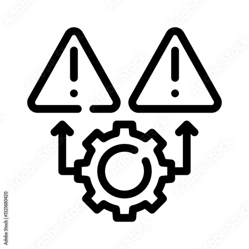 operational risk line icon