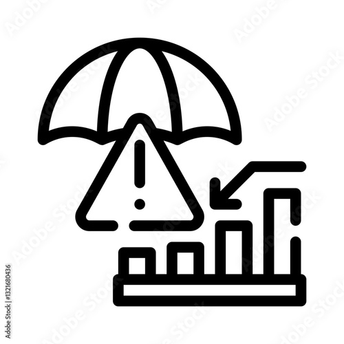 strategic risk line icon