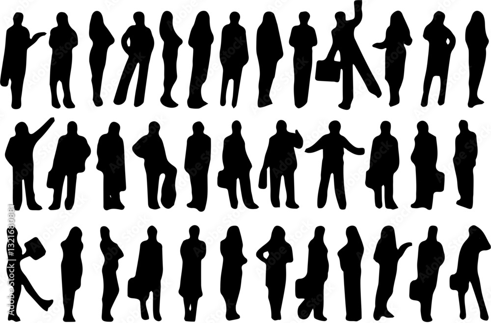 vector silhouettes of people vector silhouettes of people