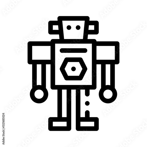 robotic exoskeleton line icon