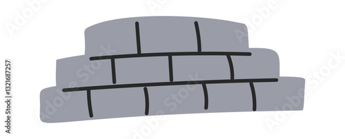 Brick wall hand drawn element