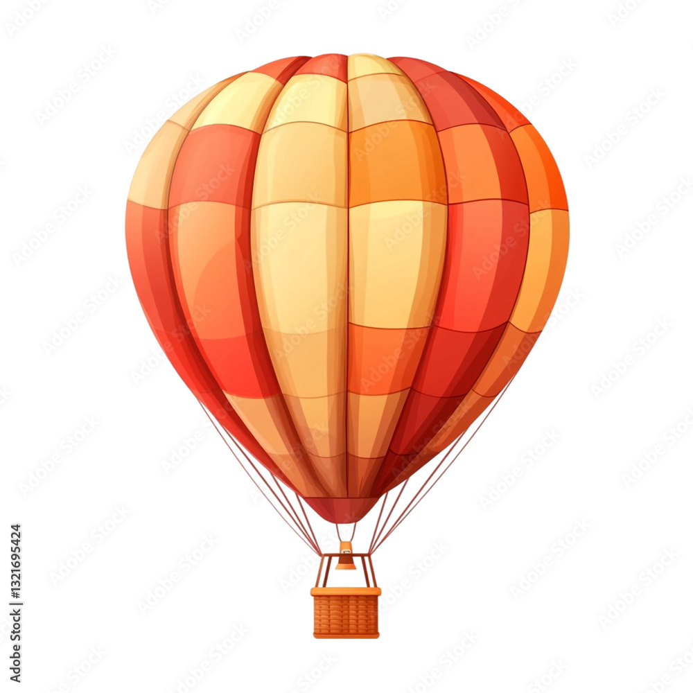 Fototapeta premium A cheerful hot air balloon soaring high a joyful adventure