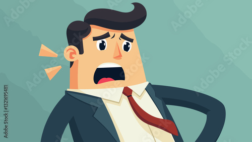 Disgusted businessman reacting with strong aversion and disapproval to unpleasant situation