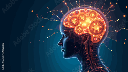 Human Mind as Mechanical Gears Powered by Electrical Energy Concept