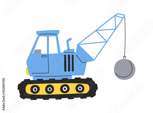 Crawler tractor equipped stone ball