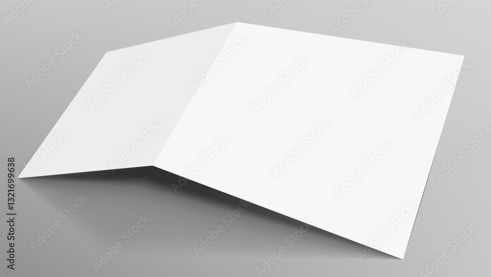 3D Square Bifold Clear Brochure Mockup Template 3D Square Bifold Clear Brochure Mockup Template