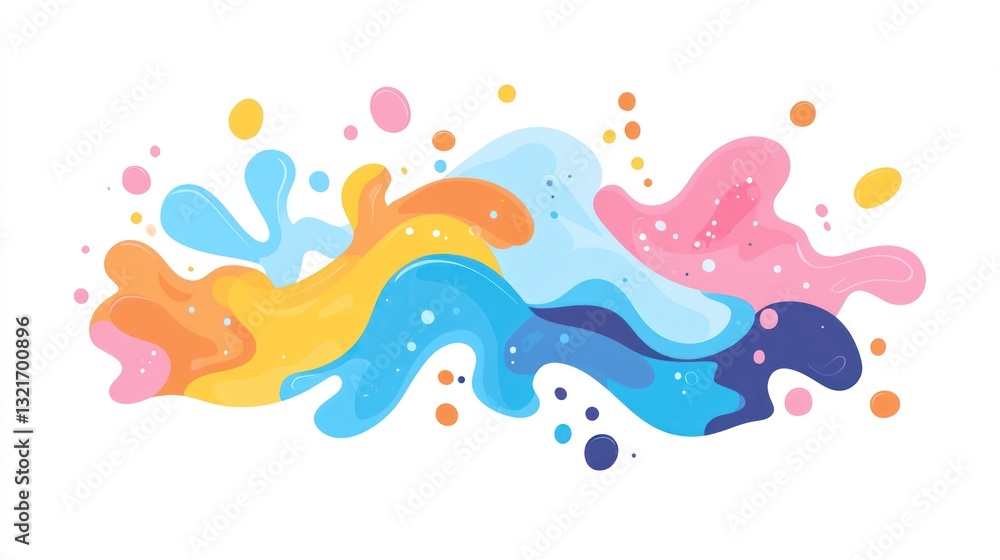 Colorful Abstract Liquid Splashes Colorful Abstract Liquid Splashes