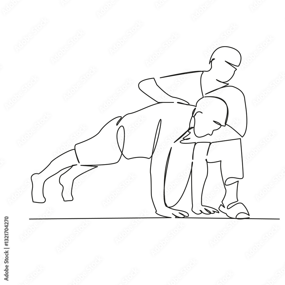 One continuous single drawing line art flat doodle patient, recovery, osteopath, physical therapy, chiropractor, care, man. Isolated image hand draw contour on a white background, hand drawn, not AI One continuous single drawing line art flat doodle patient, recovery, osteopath, physical therapy, chiropractor, care, man. Isolated image hand draw contour on a white background, hand drawn, not AI