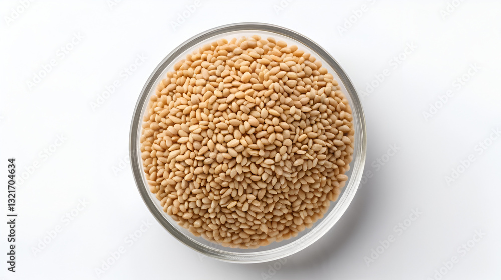 Top view of a single transparent sesame seed with a smooth texture, isolated on a transparent background Top view of a single transparent sesame seed with a smooth texture, isolated on a transparent background