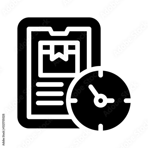 shipment tracking glyph icon