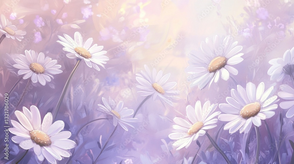 Obraz premium Serene Daisy Fields Bloom