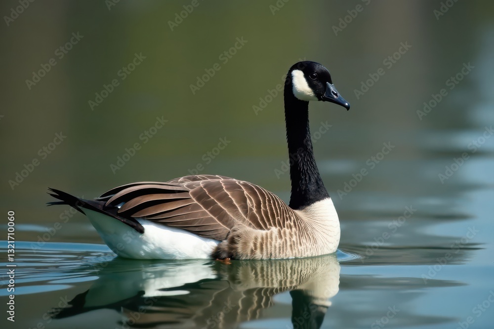Canada goose's elegant neck and head; dark plumage, reflective eye, water backdrop , nature photography, water, goose head Canada goose's elegant neck and head; dark plumage, reflective eye, water backdrop , nature photography, water, goose head