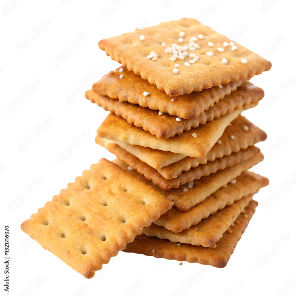 Golden Stack of Salted Crackers Golden Stack of Salted Crackers