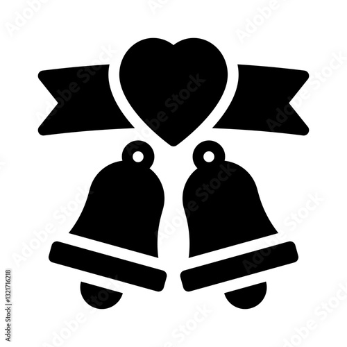 wedding bells glyph icon