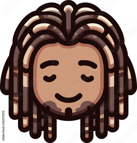 ドレッドヘアの男性のアイコン