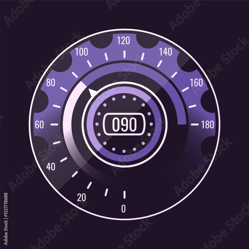 Speedometer automobile vehicle gauge dial