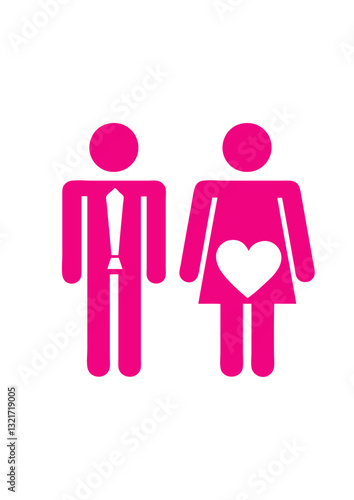 couple homme femme icone coeur cravate lol