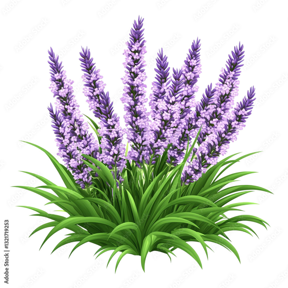 Fototapeta premium Lush lavender flowers blooming beautifully a vibrant purple display