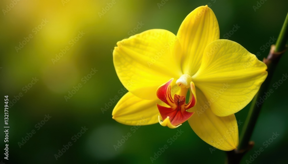 Golden yellow orchid, dewdrop on petal, sharp focus , texture, golden, light Golden yellow orchid, dewdrop on petal, sharp focus , texture, golden, light
