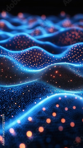 A vibrant, abstract pattern with flowing textures and lively dots, evoking movement and depth in a visually stunning arrangement