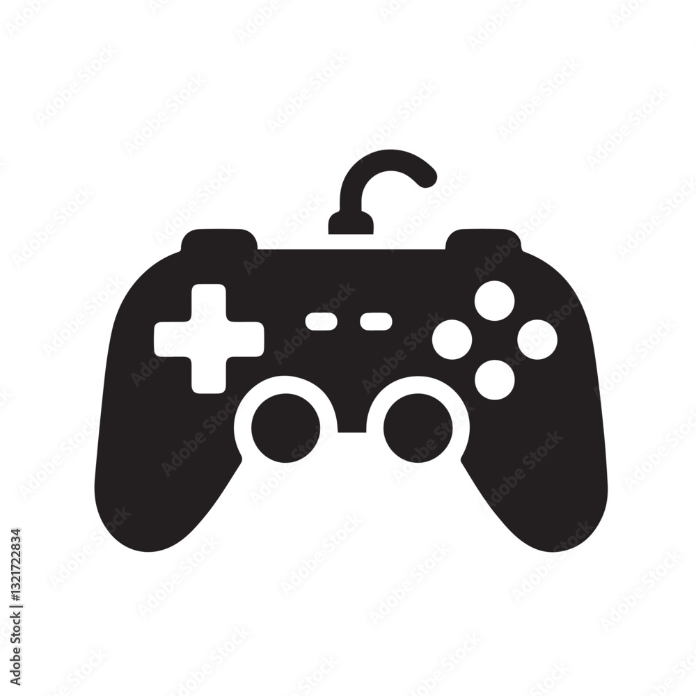 Video game controller icon vector on white Video game controller icon vector on white
