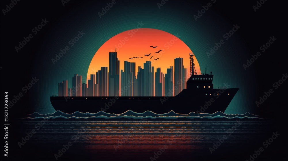Fototapeta premium Innovative logo design for People Data Analytics in the shipping industry featuring dynamic sports symbols