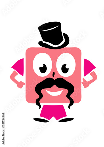 papy papa moustache chapeau personnage rigolo smiley bonhomme