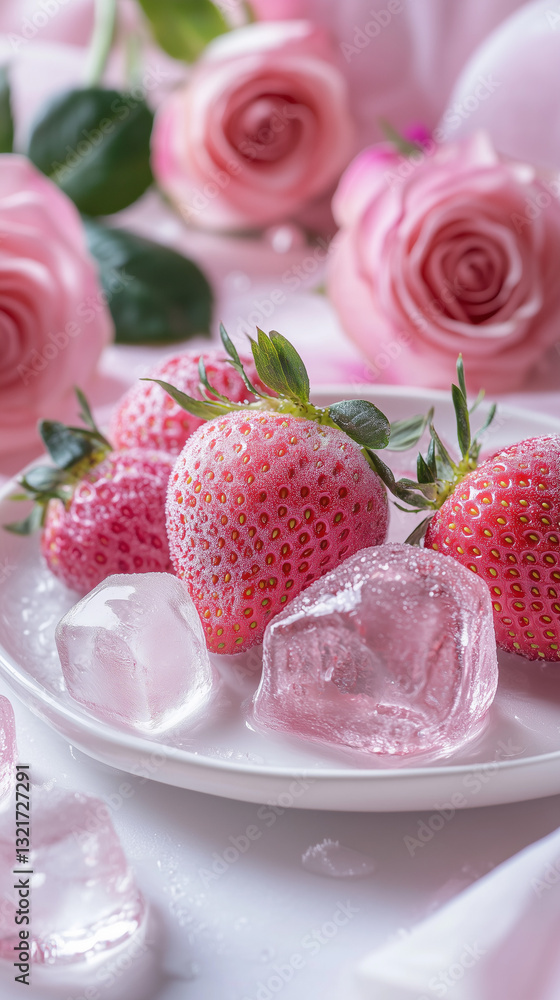 strawberries in a glass strawberries in a glass