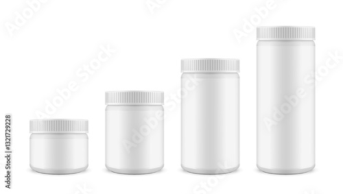 3D White Plastic Canister For Household Chemistry