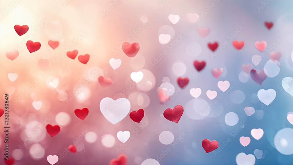 abstract background with hearts