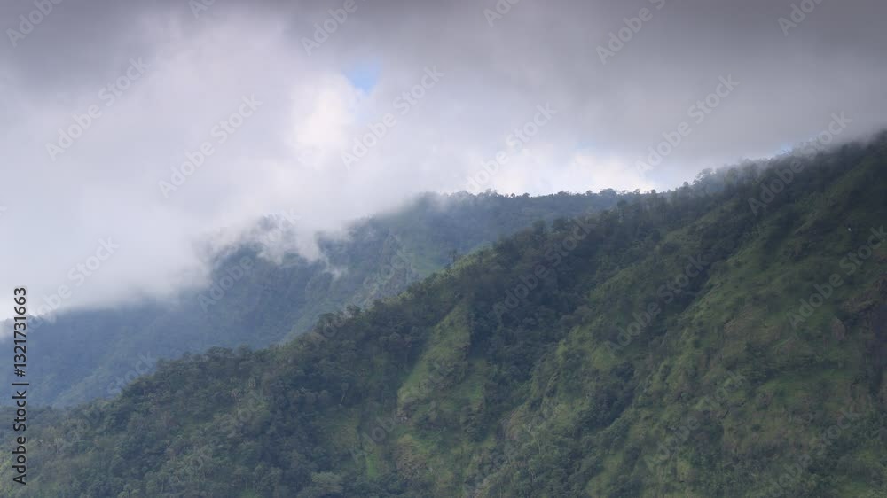 Fog over the mountain in cloudy day,beautiful landscape in Thailand. Fog over the mountain in cloudy day,beautiful landscape in Thailand.