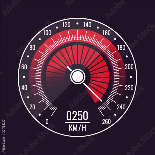 Speedometer speed level control panel