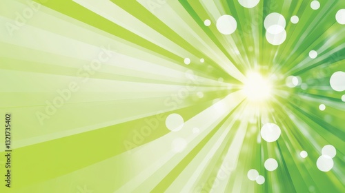 Radiant Green Sunburst Nature Background Design