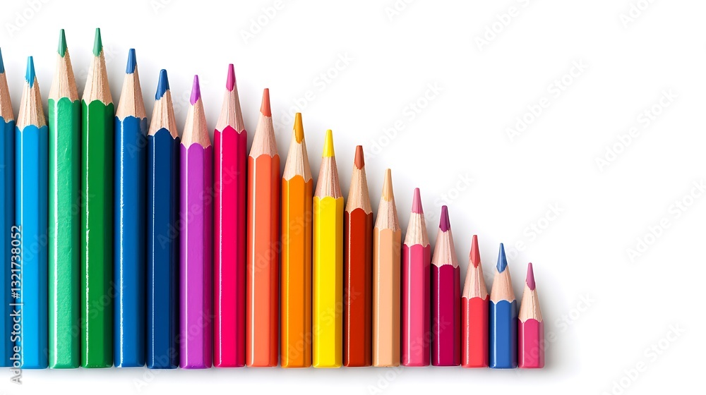 Vibrant Array of Colorful Pencils Showcasing a Spectrum of Creative Potential long title This striking image showcases a bold pop art inspired row of Vibrant Array of Colorful Pencils Showcasing a Spectrum of Creative Potential long title This striking image showcases a bold pop art inspired row of