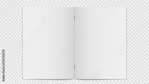 Open Booklet Or Brochure Isolated On Background