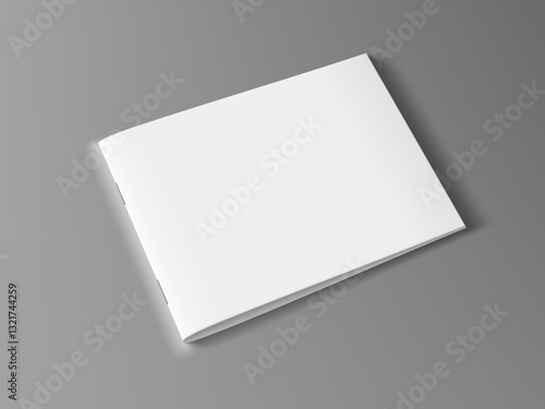 Blank Realistic Brochure Or Magazine With Shadow