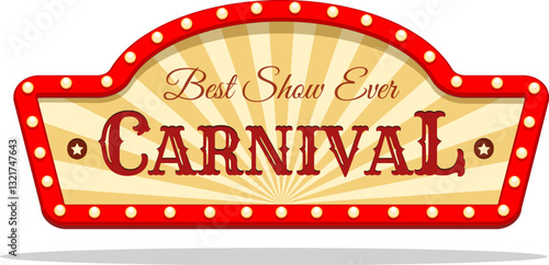Light bulb carnival signboard