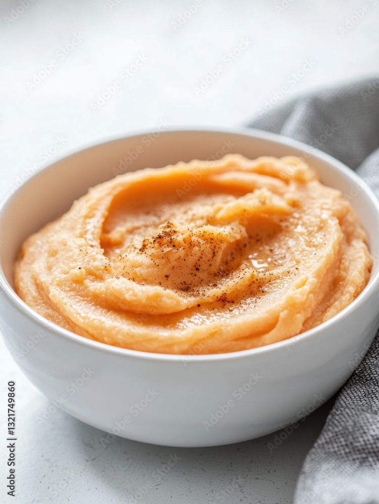 Close-up of a white bowl filled with a creamy orange-colored dip. the dip appears to be thick and smooth, with a smooth texture. Close-up of a white bowl filled with a creamy orange-colored dip. the dip appears to be thick and smooth, with a smooth texture.