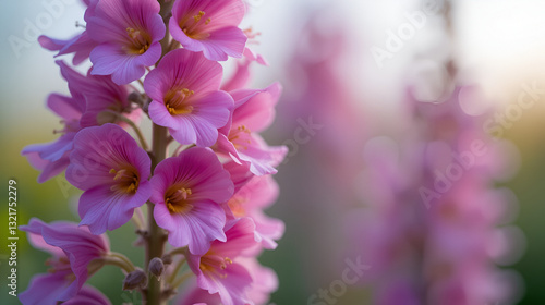 Close Up of Antirrhinum Snapdragon Flowers with Soft Natural Blur Background
