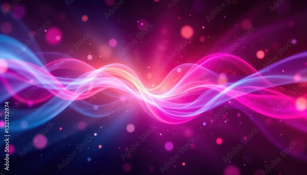Fototapeta premium Flowing waves of colorful light abstract background digital art vibrant environment artistic viewpoint visual harmony