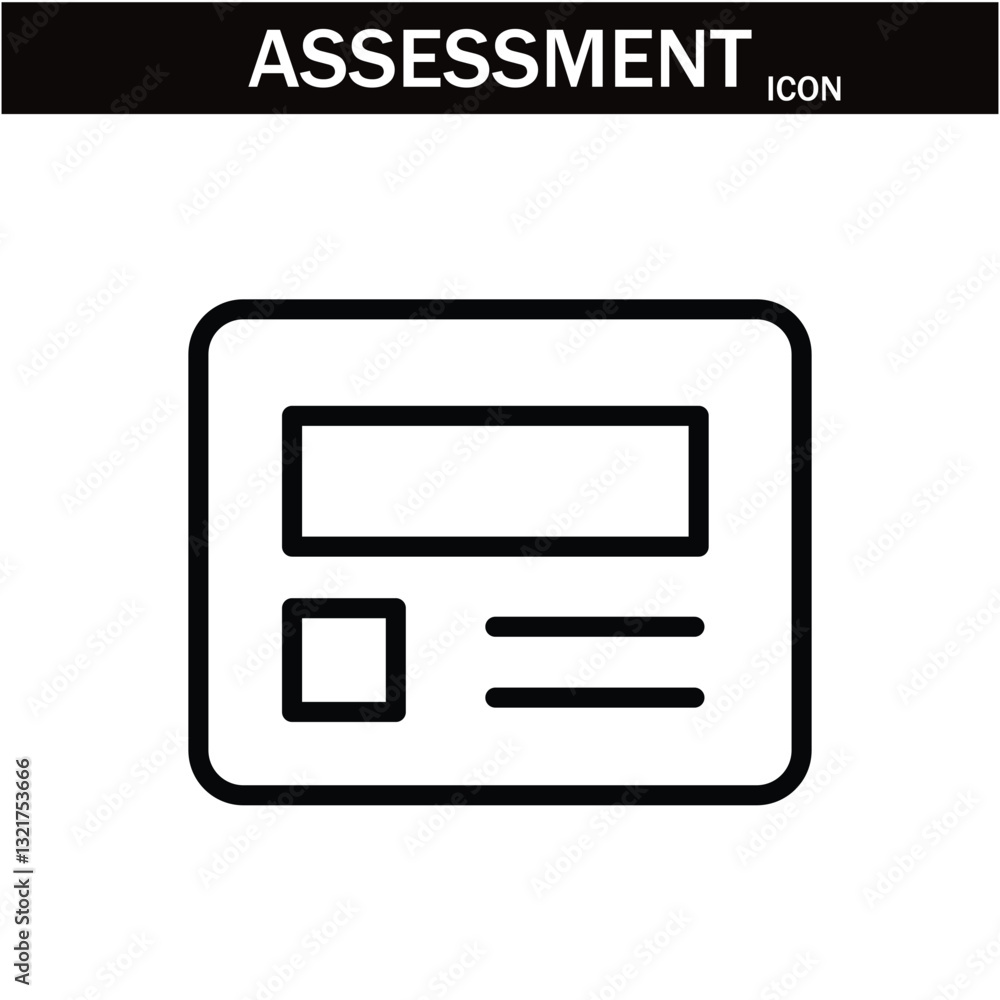 Assessment and Analysis line icon. Big UI icon in a flat design. editable stroke outline web icon .Vector illustration EPS10. Assessment and Analysis line icon. Big UI icon in a flat design. editable stroke outline web icon .Vector illustration EPS10.