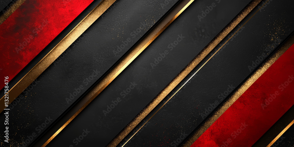 Luxurious Red and Gold Abstract Background Design